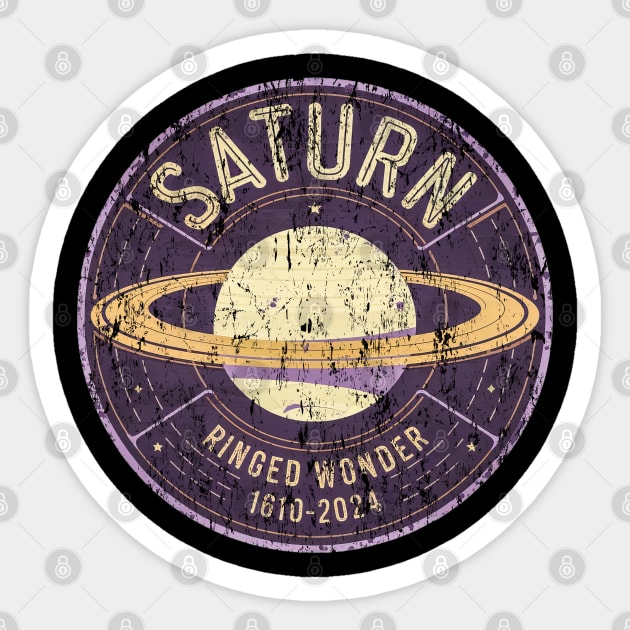 Saturn: The Ringed Giant of the Cosmos Sticker by Steve